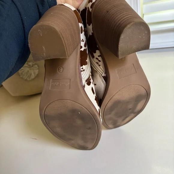 Altr’d state Cow Print Ankle Boots size 8 - Picture 8 of 8